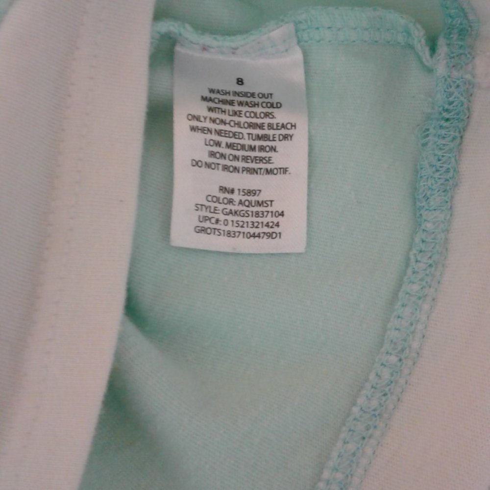 365 Kids  Girls T-Shirt  Sleeveless  Multicolor  Size 8 - Picture 6 of 11